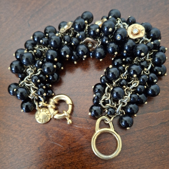 Y2K J. Crew Baubles, Beads, Rhinestones Cluster Bracelet. - Picture 6 of 10
